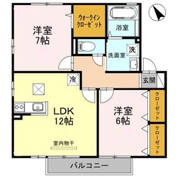 リビングタウン水口　F棟の物件間取画像